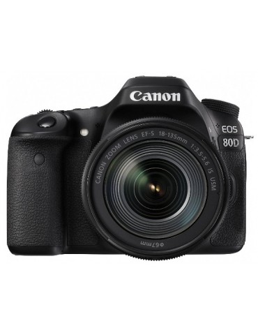 Canon EOS 80D Digital SLR Kit with EF-S 18-135mm f/3.5-5.6 Image Stabilization USM Lens (Black)