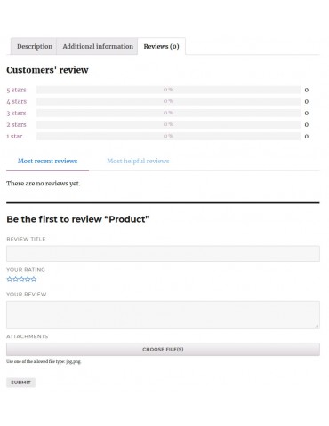 JT woocommerce product reviews
