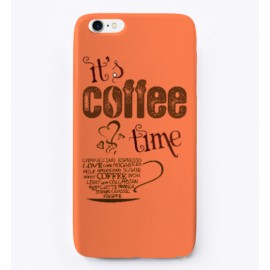 iPhone Rubber Case - It is coffee time